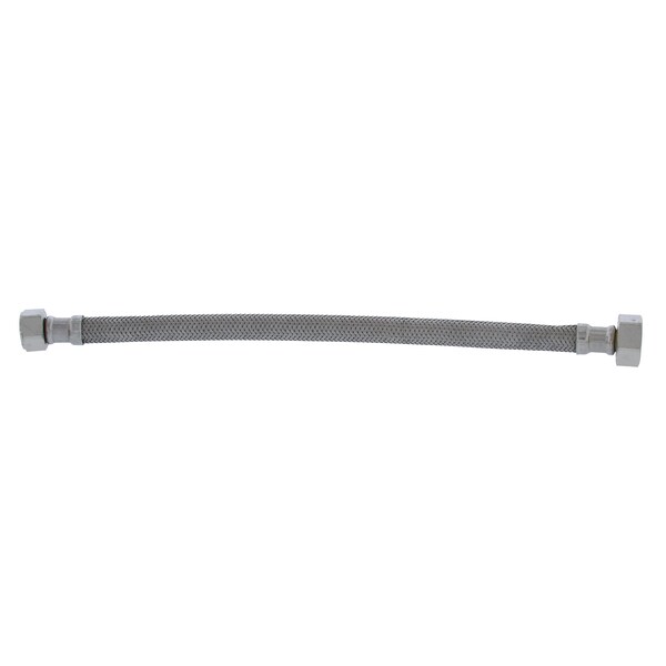 Jones Stephens 1/2in. Compression x 1/2in. FIP x 12in Braided Stainless Steel Faucet Connector S04206 - main